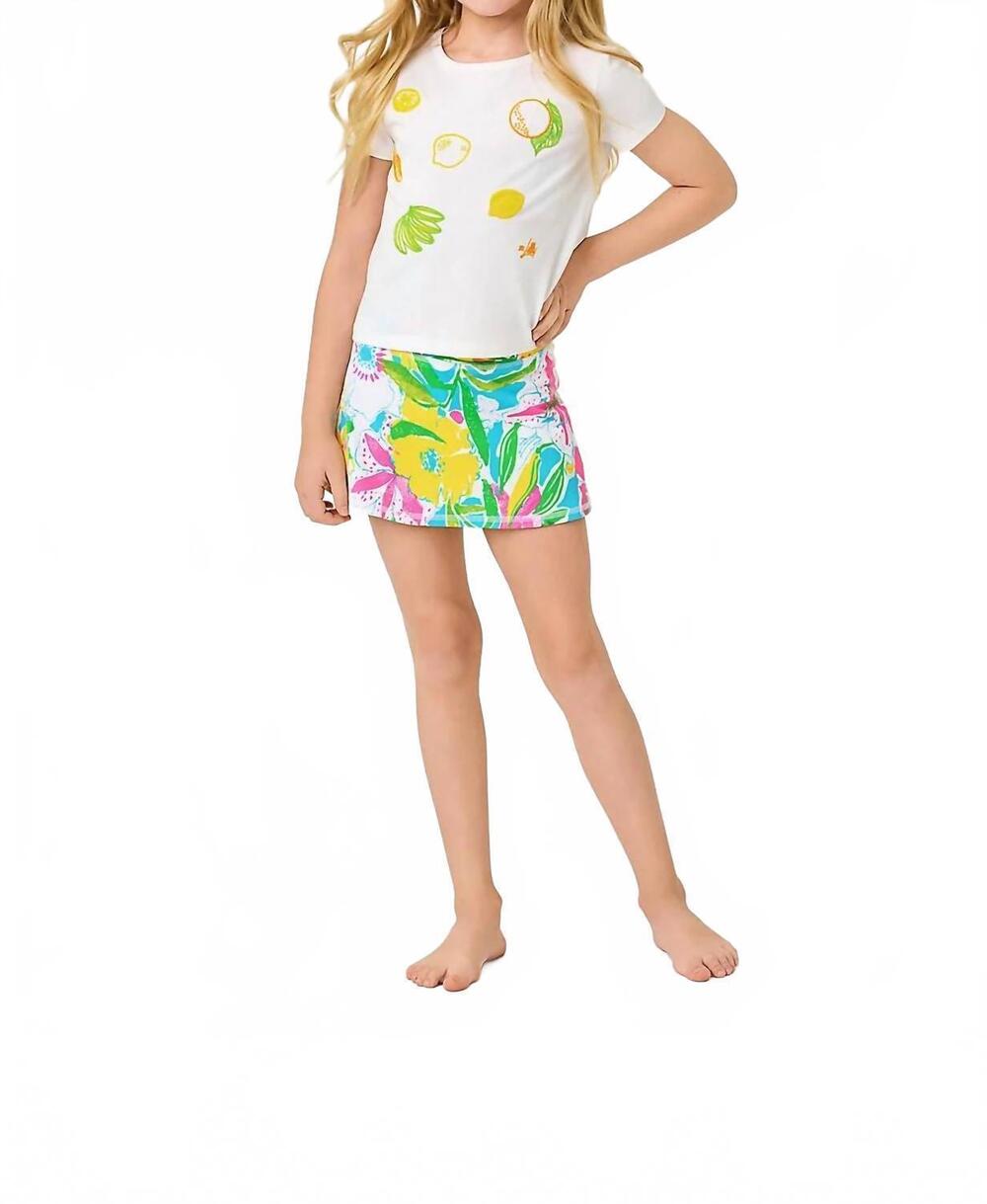 NEW LILLY PULITZER girl's mini clairmont top in multi zesty childrens graphic